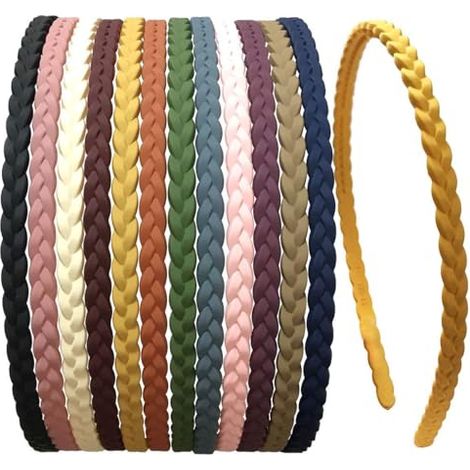 Zahnkamm-Stirnband, 10 Stück, einfarbig, Kunststoff-Stirnbänder, Haarband mit Zahn, rutschfestes, elastisches Stirnband, Unisex, DIY-Stirnband für Frauen und Mädchen (1/5)