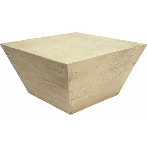 table d'appoint effet travertin naturel en magnésium - beige travertin naturel (1/3)