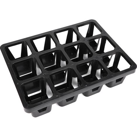 Plateau De Rempotage En Plastique - Support Pour Pots De Fleurs - Plateau À 12 Cases Pour Semis Et Succulentes - Accessoire De Jardinage Intérieur (1/5)