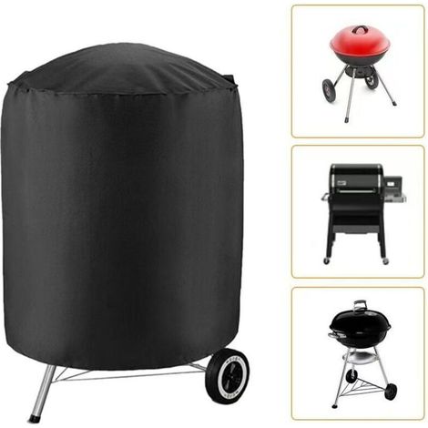 Housse imperméable pour Barbecue -Rond Housse Barbecue,Housse Barbecue Étanche en Tissu Oxford 210D -Housse de Protection Anti-Ultraviolet pour BBQ(70 70 cm) (1/5)