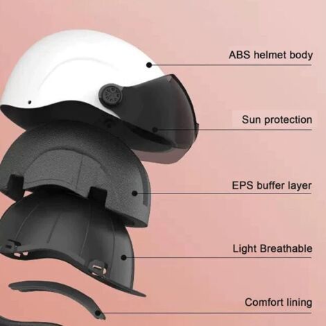 QORVA-Casque de moto demi-masque vintage de style allemand avec visière, homologué adapté aux voyages et à la randonnée, tailles 55-59 cm