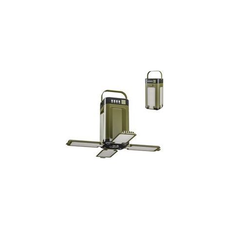 Lampe de camping portable étanche IPX4 à énergie solaire, avec batterie rechargeable intégrée de 2000 mAh et indicateur de niveau de batterie à LED1277cm (1/5)