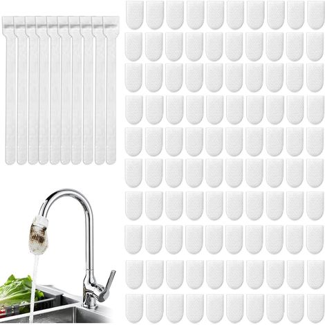 100pcs Sacs Filtrants Coton pour Robinet avec 10 Bande de Fixation (1/5)