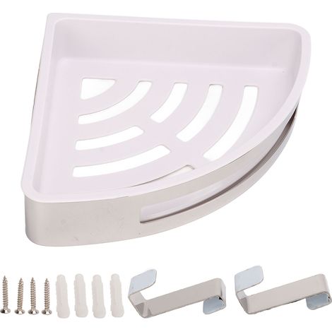 Etagere D'Angle Salle De Bain - Cadre En Acier Inoxydable - Support ABS - Pour Camping-Car Caravane Bateau - 1 Pièce (1/5)