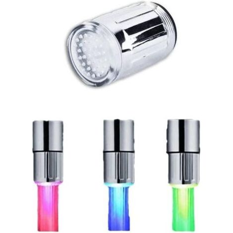 Capteur de température à changement de lumière LED à 3 couleurs, robinet de douche à jet d'eau, pour cuisine salle de bain (23,5 mm/0,925 pouces) (1/5)