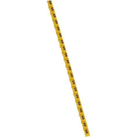 600 Repères Duplix lettre majuscule S noire sur fond jaune LEGRAND 038428