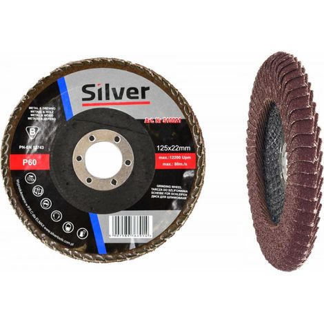Roue à lamelles argentée pour soudures 125 P 80