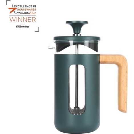 La Cafetière Pisa Kaffeemaschine de Edelstahl für 3 Tassen, grün, in Geschenkbox de Geschenk
