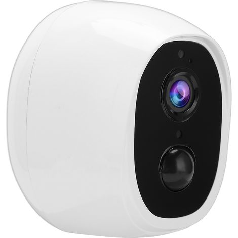 Caméra WiFi sans fil haute définition 1080p avec détecteur de mouvement PIR, alarme audio bidirectionnelle et télécommande pour la maison et l'extérieur (1/5)