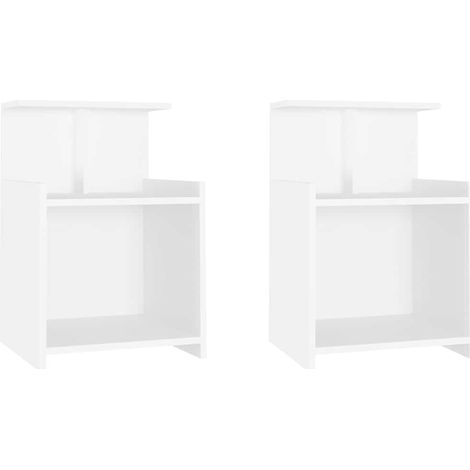 Maison Exclusive - Comodini 2 pz Bianc40x35x60 cm in Legno Multistrato (1/5)