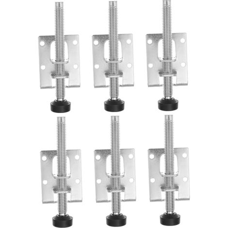 Niveleur de pieds de table réglable, ensemble de 6 pièces, niveleur de meubles, pieds de nivellement en acier pour armoire, réglage fin, installation facile (1/4)