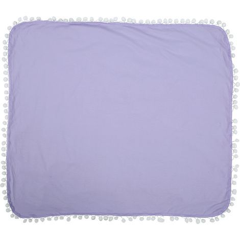 Weiche Baby-Wickeldecke aus Baumwolle – Waschbares Neugeborenen-Handtuch – 87 x 77 cm – Helllila (1/5)