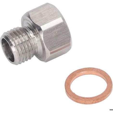 Adaptateur Raccord 1/8 Pouces NPT Femelle Vers M12x1 25 Mâle - Aluminium Aéronautique - Automobile Haute Pression - 1 Pièce (1/5)