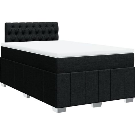 Maison Exclusive - Giroletto a Molle con Materasso Nero 120x190 cm in Tessuto (1/5)