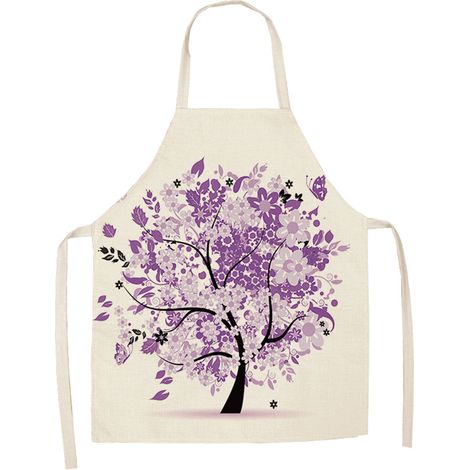 Tablier De Cuisine - Coton Et Lin Imperméable - Résistant À L'Huile - Pour Chef Et Pâtissier - 1 Pièce (1/2)