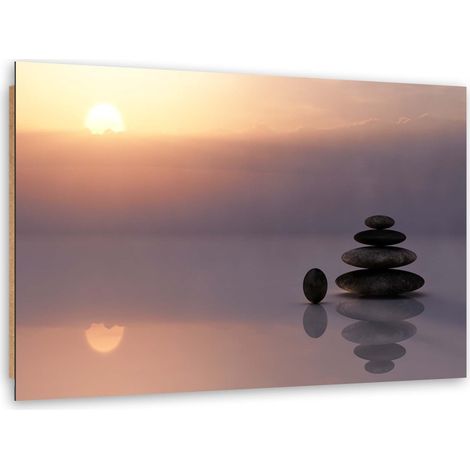 Quadro deco panel, Pietre zen in riva al mare - 90x60 (1/5)