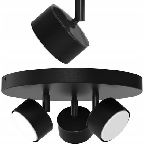LED-Deckenstrahler, schwarz, GX53, moderne polnische Lampe, 3er-Pack (1/5)
