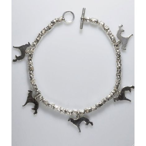 Saluki Sterling Silber Levriere Interlock Armband