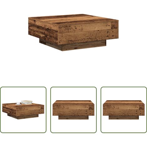 Wohnzimmer Tisch - Couchtisch Altholz 80 x 80 x 31 cm (1/5)