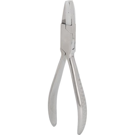Pince de réparation de lunettes en acier inoxydable antirouille, portable et confortable, pour montures de lunettes, idéale pour les opticiens. Mâchoires en nylon à bec rond. (1/5)