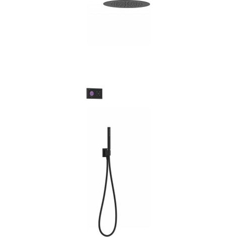 Kit de douche thermostatique électronique et encastré SHOWER TECHNOLOGY Noir Mat - TRES 09288555NM (1/2)