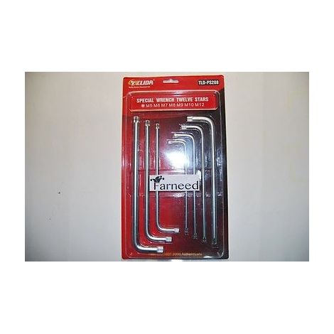 SET CHIAVI XZN MILLERIGHE A ''L'' - CHIAVE SPLINE EXTRA LUNGHE - M5/M12 FANEED