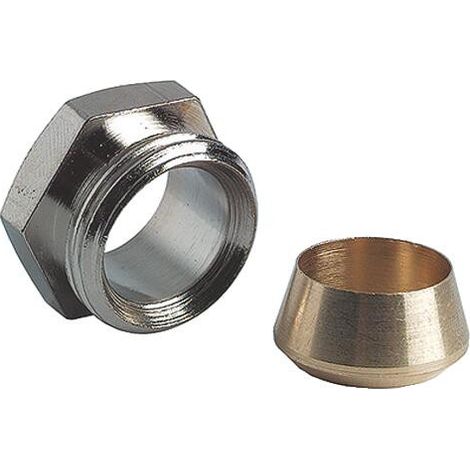 RACCORD BAGUE LAITON POUR RACCORDEMENT SUR TUBE CUIVRE