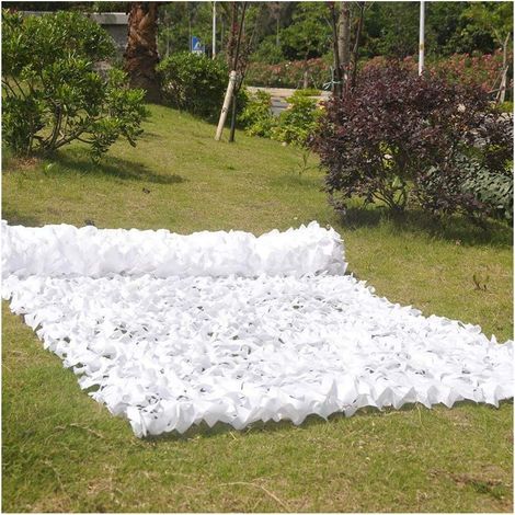 GENERIC- Filet de Protection Solaire pour Jardin, Filet de Camouflage Filet d'ombrage Auvent du Soleil de Bâche de Tente D'isolation pour la Serre Cachée Jardin, Couche Double, Blanc, 3x8m (1/5)