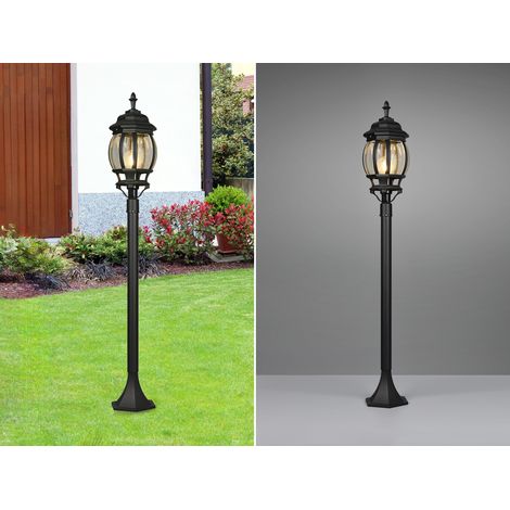 Wegeleuchte ELVO nostalgische Laterne, Aluminium Schwarz Höhe 100cm (1/5)