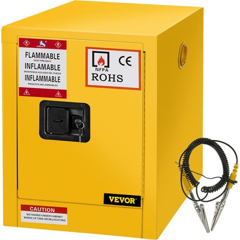 Mophorn Armadio di Sicurezza 43x43x46 cm, Gabinetto di Sicurezza dell'Acciaio Galvanizzato, Gabinetto di Stoccaggio Infiammabile dello Scaffale Regolabile per Uso Industriale, Domestico, Commerciale (1/5)