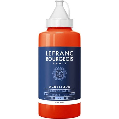 Peinture acrylique - Orange - 201 - Fine - Lefranc Bourgeois - Bidon 750ml (1/2)