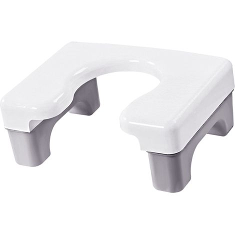 Tabouret de toilette à la turque, chaise de toilette portable, tabouret de bain hygiénique antidérapant, chaise percée multifonctionnelle, gris clair, version enfant (1/5)
