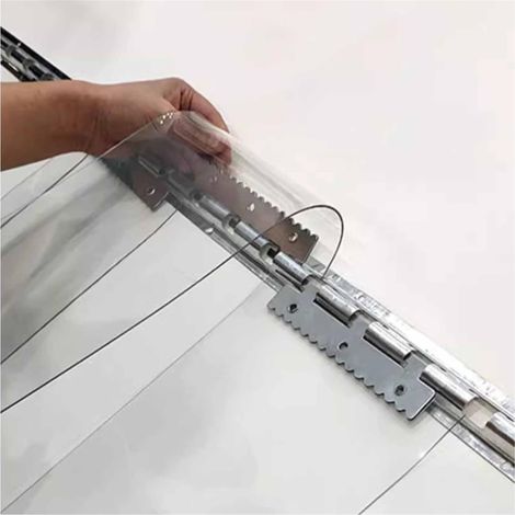 Rideau à Lanières en Plastique Transparent, Plastique 1,3mm Isolé (1/5)