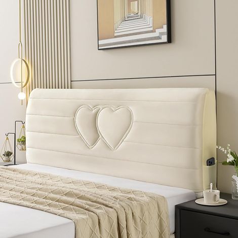 Housses de Tête de Lit, Tissu Velours Stretch Doux, Housse de Tete de Lit Extensible, Protecteur Antipoussière, Housse de Protection Housse de Chevet pour Tête de Lit