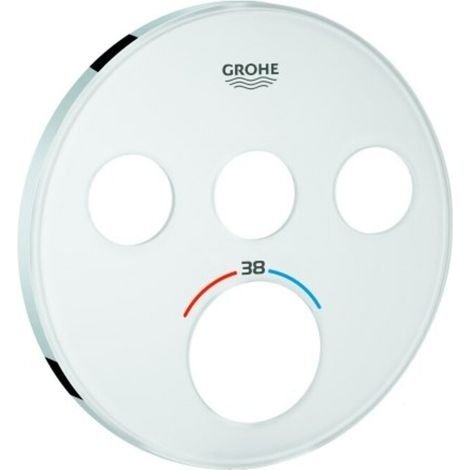 Rosette 49036 für SmartControl UP-THM rund mit 3 ASV moon white (1/2)