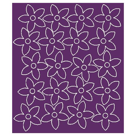 Fensterblumen-Wandaufkleber, 20 Stück, lila glänzend