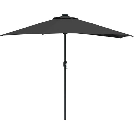 Parasol de jardin Noir 294 x 150 x 224 cm Polyester et Acier