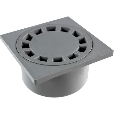 First Plast – Siphon de sol en polypropylène 100x100mm – Sortie verticale Ø40 – Débit 36L/min – Hauteur 52mm – Norme UNI EN 1253 (1/5)