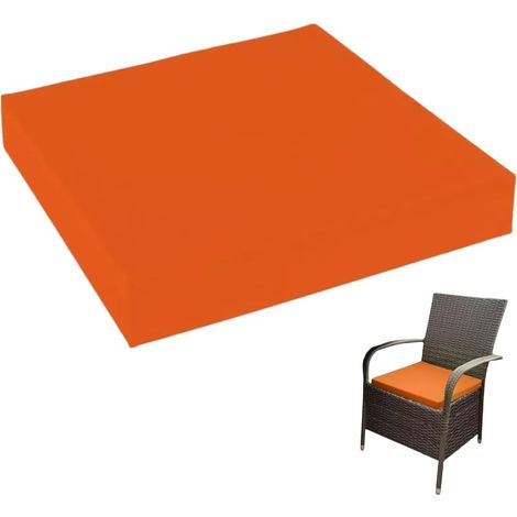 (Orange,40x40x5cm)Galette de Chaise d'extérieur de Jardin Imperméables avec Attaches Siège épaisseur for Patio, Bureau, Cuisines, Salle à Manger (1/4)