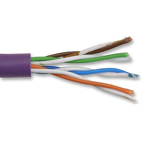 Leviton U UTP Cat 6 cable de datos violeta 305 metros