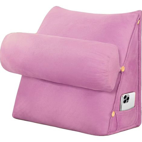 Rückenstützkissen, verstellbar, ergonomisches Design, Rosa, 60x22x50cm-b (1/2)