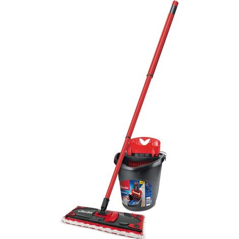 [GEBRAUCHT] B-Ware Vileda Wischmopp Ultramat 2in1 Bodenwischer Mikrofaser Eimer PowerPresse (1/2)