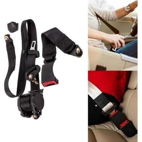 Ceinture de sécurité universelle 3 points rétractable – Enrouleur automatique pour siège conducteur de voiture, camion et autobus