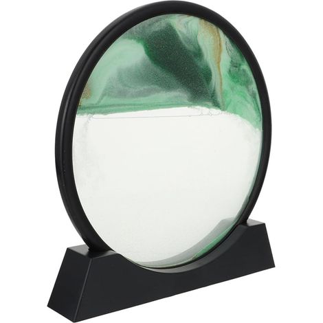 Cadre de Sable Mouvant Rond en Verre 3d, Décor Minimaliste (1/5)