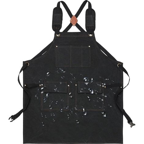 Tablier Avec Poches - Accessoires de Cuisine Ajustables Imperméables - (1/5)
