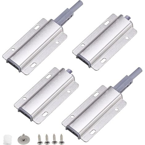 Push Latch for Furniture, Touch Latch, Kitchen Door Hardware, Drawer Locks, Push Latch (4 Pack) YMYNY (1/4)