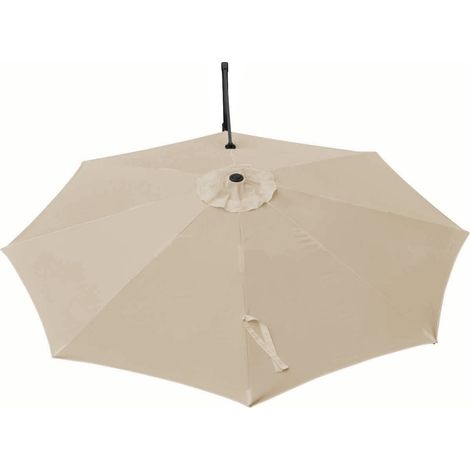 Toile parasol déporté 3x3m en polyester 250g/m² – Protection UV 90% – Installation rapide avec embout de baleine – Air vent pour circulation – Proloisirs