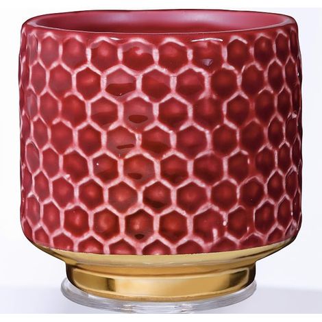 Home Decorative Flower Pot Colour for Indoor Retro Creative Style S 10 cm Diameter, Red, Ceramic (1/3)