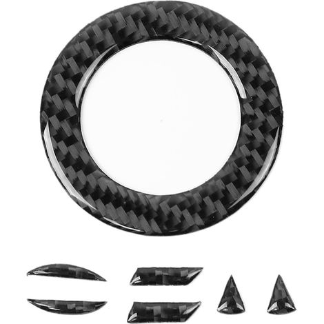 Autocollant de remplissage logo en fibre de carbone pour volant, accessoire intérieur de voiture, compatible avec CC (1/5)