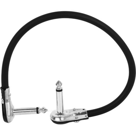 Câble effet guitare PVC anti-bruit portable cordon pédale jack plat argent 30cm / 11,8 pouces (1/5)